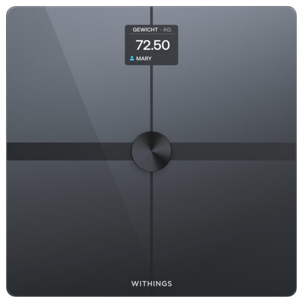 Withings Body Smart - Schwarze Intelligente Körperanalysewaage