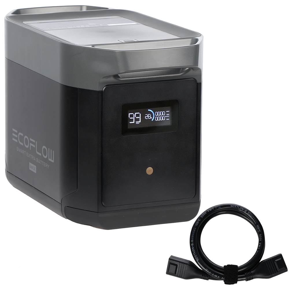 4895251604789_1 EcoFlow DELTA 2 Max Zusatzbatterie 2048 Wh LiFePO4 erweiterbar bis 6144 Wh kompatibel – Bild 1