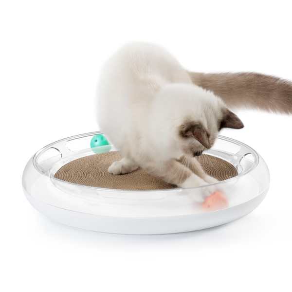 PETKIT 4 in 1 Katzenspielzeug Kratzspielzeug mit Bällen
